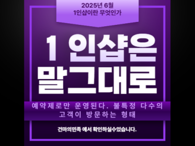 강남 1인샵이란 무엇인가